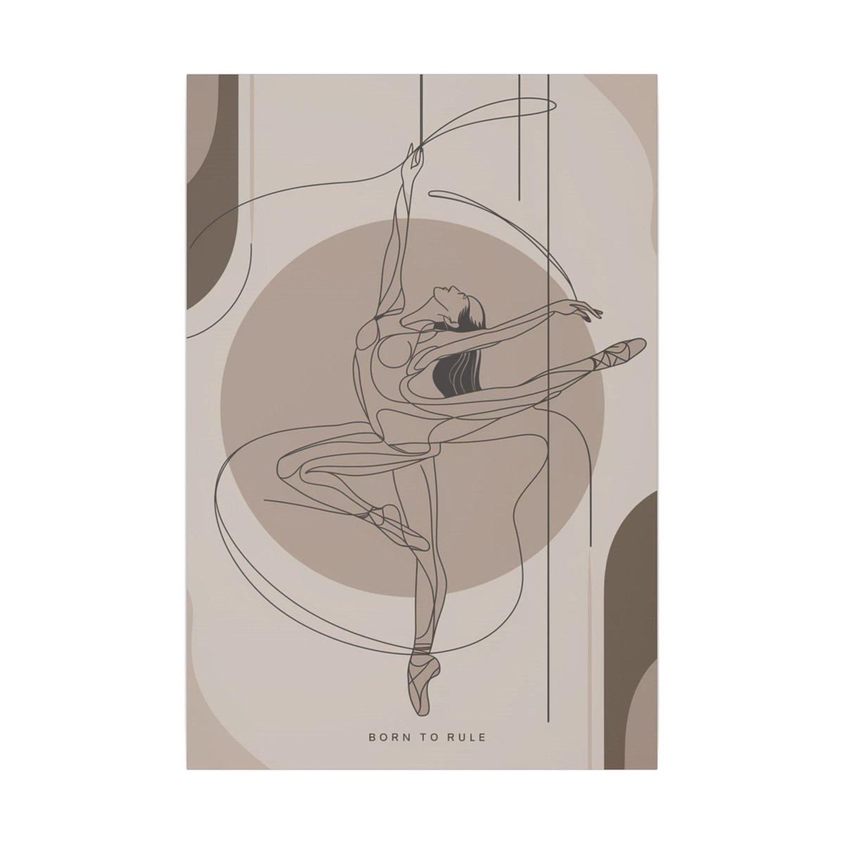 Balletttänzerin Leinwandbild "Born to Rule" – Line Draw - Canvas bei HappyHugPixels