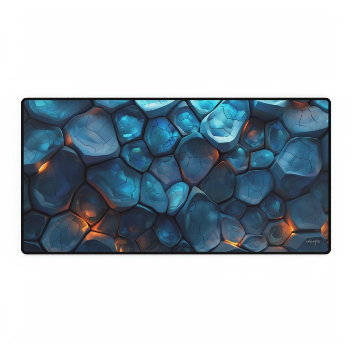 Blaues Steinmuster Gaming Mauspad für Präzision XXL - Mousepad bei HappyHugPixels