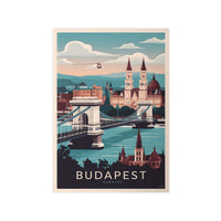 Budapest Reiseposter - Ungarische Hauptstadt Kunstdruck - Poster bei HappyHugPixels