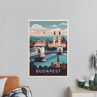 Budapest Reiseposter - Ungarische Hauptstadt Kunstdruck - Poster bei HappyHugPixels