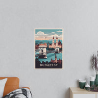 Budapest Reiseposter - Ungarische Hauptstadt Kunstdruck - Poster bei HappyHugPixels