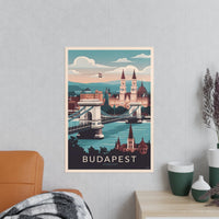 Budapest Reiseposter - Ungarische Hauptstadt Kunstdruck - Poster bei HappyHugPixels