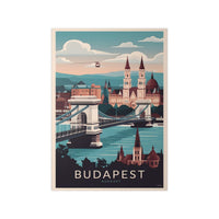 Budapest Reiseposter - Ungarische Hauptstadt Kunstdruck - Poster bei HappyHugPixels