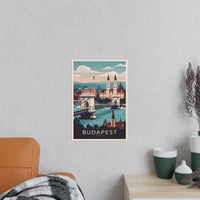 Budapest Reiseposter - Ungarische Hauptstadt Kunstdruck - Poster bei HappyHugPixels