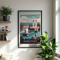 Budapest Reiseposter - Ungarische Hauptstadt Kunstdruck - Poster bei HappyHugPixels