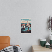 Budapest Reiseposter - Ungarische Hauptstadt Kunstdruck - Poster bei HappyHugPixels