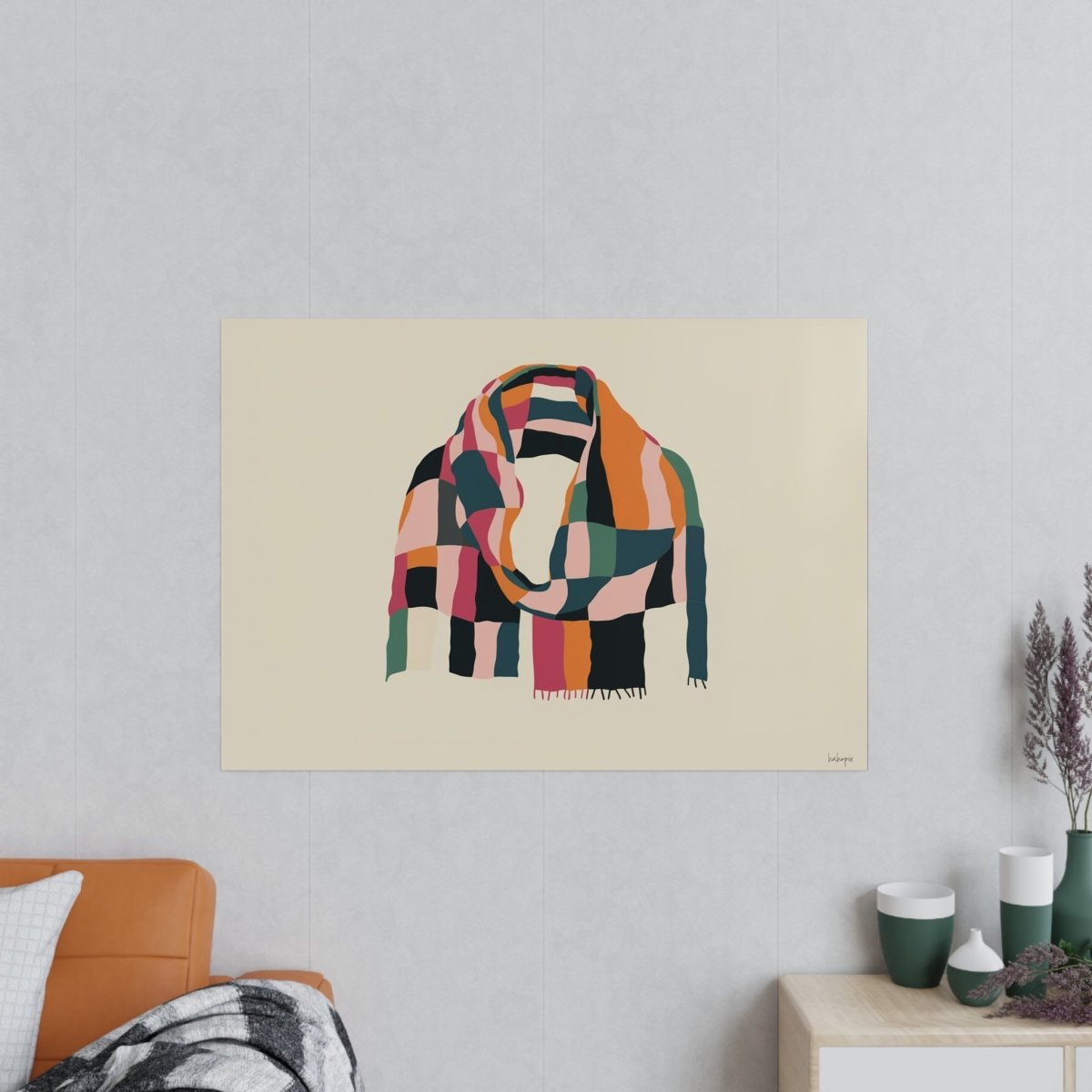 Bunter Schaal Kunstposter - Abstrakte KI Illustrationskunst - Poster bei HappyHugPixels