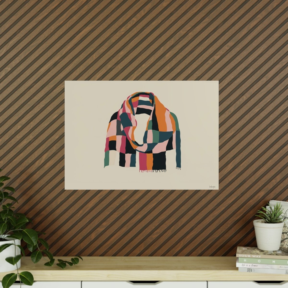 Bunter Schaal Kunstposter - Abstrakte KI Illustrationskunst - Poster bei HappyHugPixels