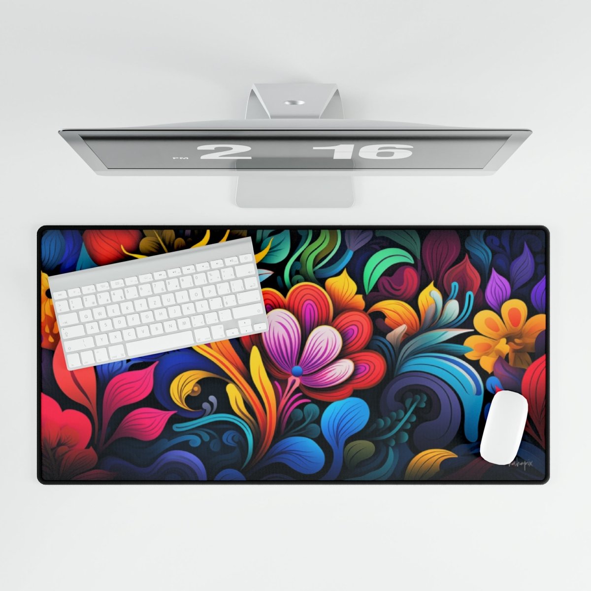 Cosmic Flower XXL Gaming Mauspad – Lebendiges Design - Mousepad bei HappyHugPixels