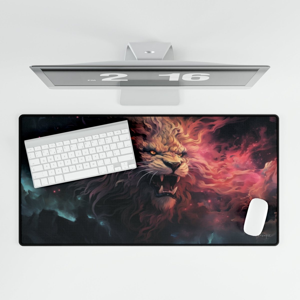 Cosmic Roar Lion XXL Gaming Mauspad – Majestätisch - Mousepad bei HappyHugPixels