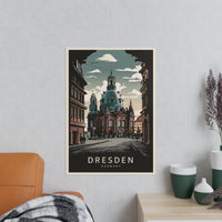 Dresden Frauenkirche - Vintage Travelposter - Poster bei HappyHugPixels