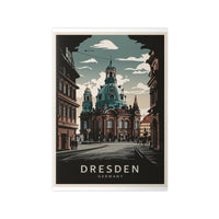 Dresden Frauenkirche - Vintage Travelposter - Poster bei HappyHugPixels