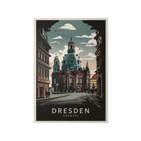 Dresden Frauenkirche - Vintage Travelposter - Poster bei HappyHugPixels