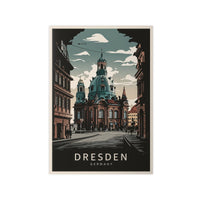 Dresden Frauenkirche - Vintage Travelposter - Poster bei HappyHugPixels