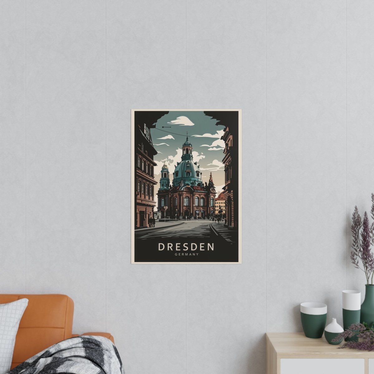 Dresden Frauenkirche - Vintage Travelposter - Poster bei HappyHugPixels