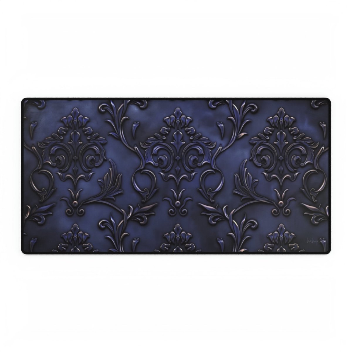 Dunkelblaues Barock XXL Gaming Mauspad - Noble Elegance - Mousepad bei HappyHugPixels