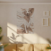 Dynamisches Hundebild Leinwand - Retriever in Line Draw Stil - Canvas bei HappyHugPixels