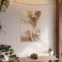 Dynamisches Hundebild Leinwand - Retriever in Line Draw Stil - Canvas bei HappyHugPixels