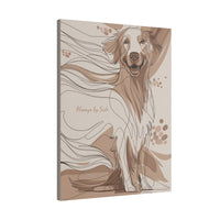 Dynamisches Hundebild Leinwand - Retriever in Line Draw Stil - Canvas bei HappyHugPixels