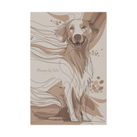 Dynamisches Hundebild Leinwand - Retriever in Line Draw Stil - Canvas bei HappyHugPixels