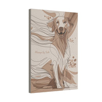 Dynamisches Hundebild Leinwand - Retriever in Line Draw Stil - Canvas bei HappyHugPixels