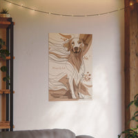 Dynamisches Hundebild Leinwand - Retriever in Line Draw Stil - Canvas bei HappyHugPixels