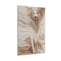 Dynamisches Hundebild Leinwand - Retriever in Line Draw Stil - Canvas bei HappyHugPixels