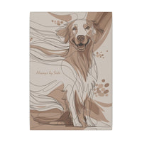 Dynamisches Hundebild Leinwand - Retriever in Line Draw Stil - Canvas bei HappyHugPixels