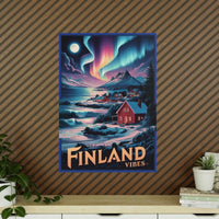 Finnland Travelposter – Magische Nordlichter - Poster bei HappyHugPixels