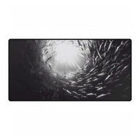 Fischschwarm Mauspad - Unterwasserwelt in Monochrom (60x35cm/80x40cm) - HappyHugPixels