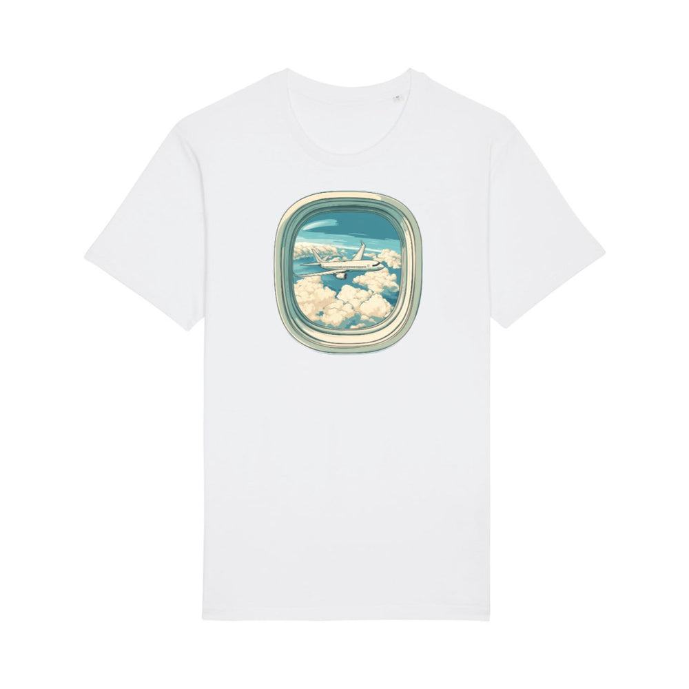 Flugzeug Wolken T-Shirt: Vintage Luftfahrt Illustration - bei HappyHugPixels