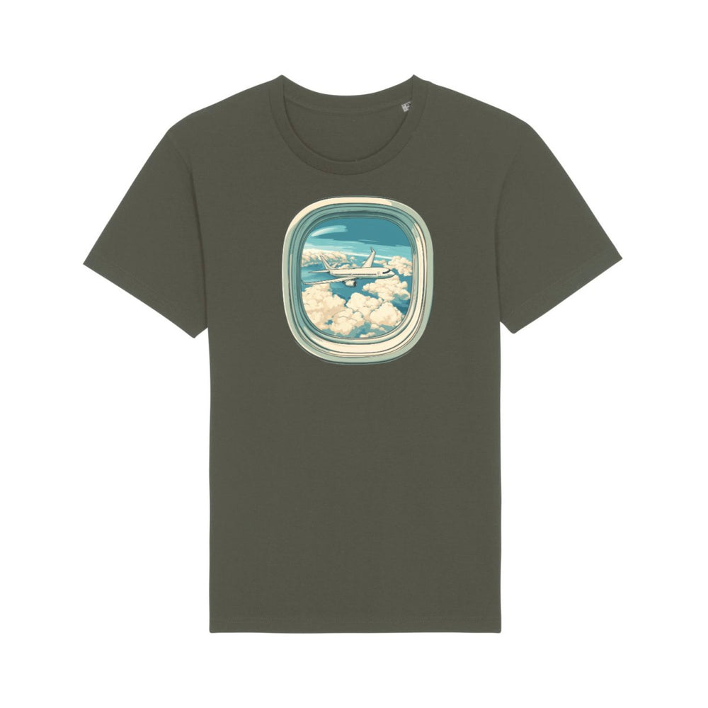 Flugzeug Wolken T-Shirt: Vintage Luftfahrt Illustration - bei HappyHugPixels