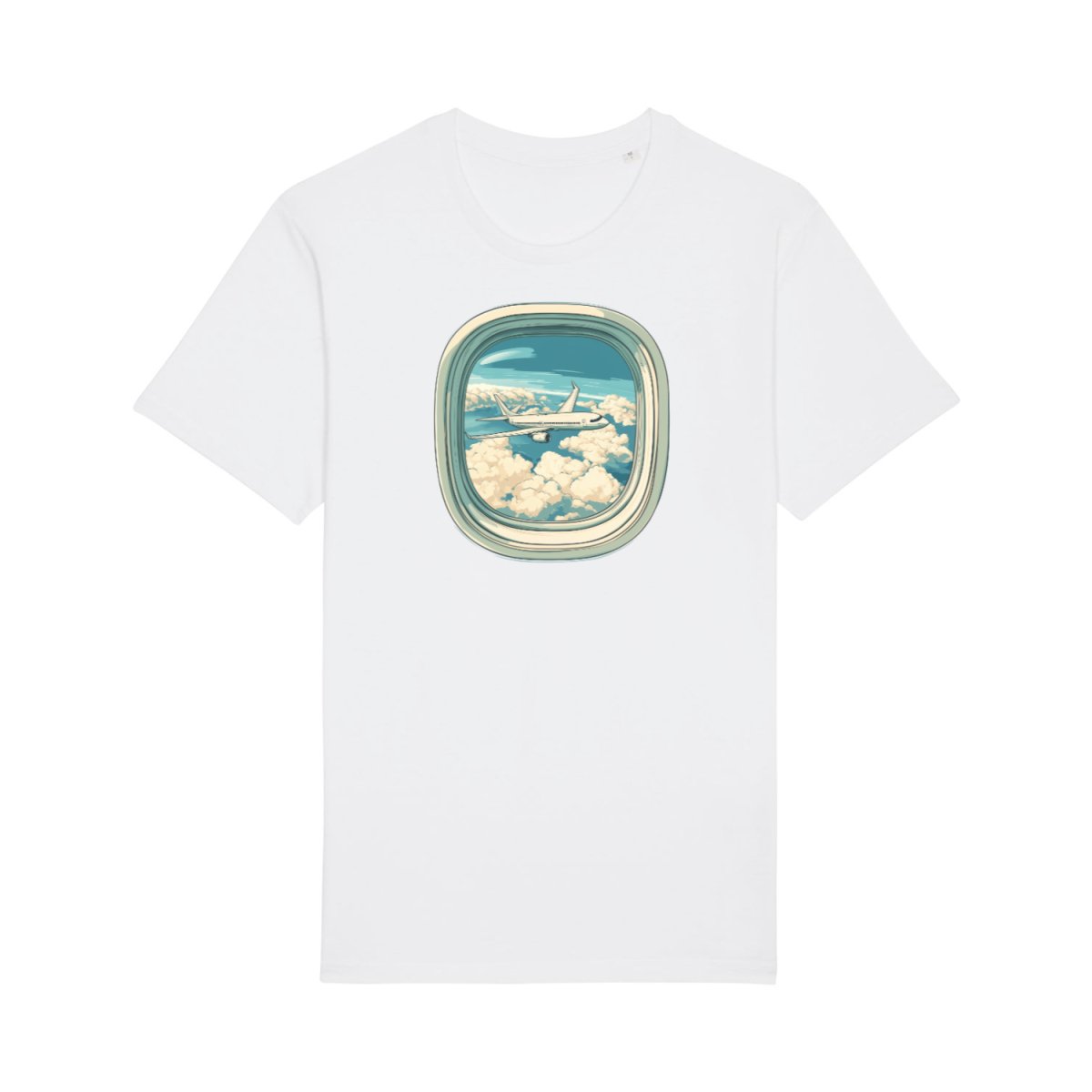 Flugzeug Wolken T-Shirt: Vintage Luftfahrt Illustration - bei HappyHugPixels