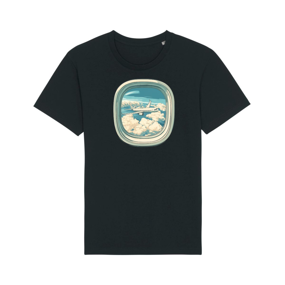 Flugzeug Wolken T-Shirt: Vintage Luftfahrt Illustration - bei HappyHugPixels