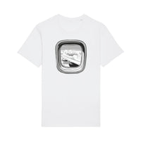 Flugzeugfenster Aussicht T-Shirt: Himmel Panorama - bei HappyHugPixels