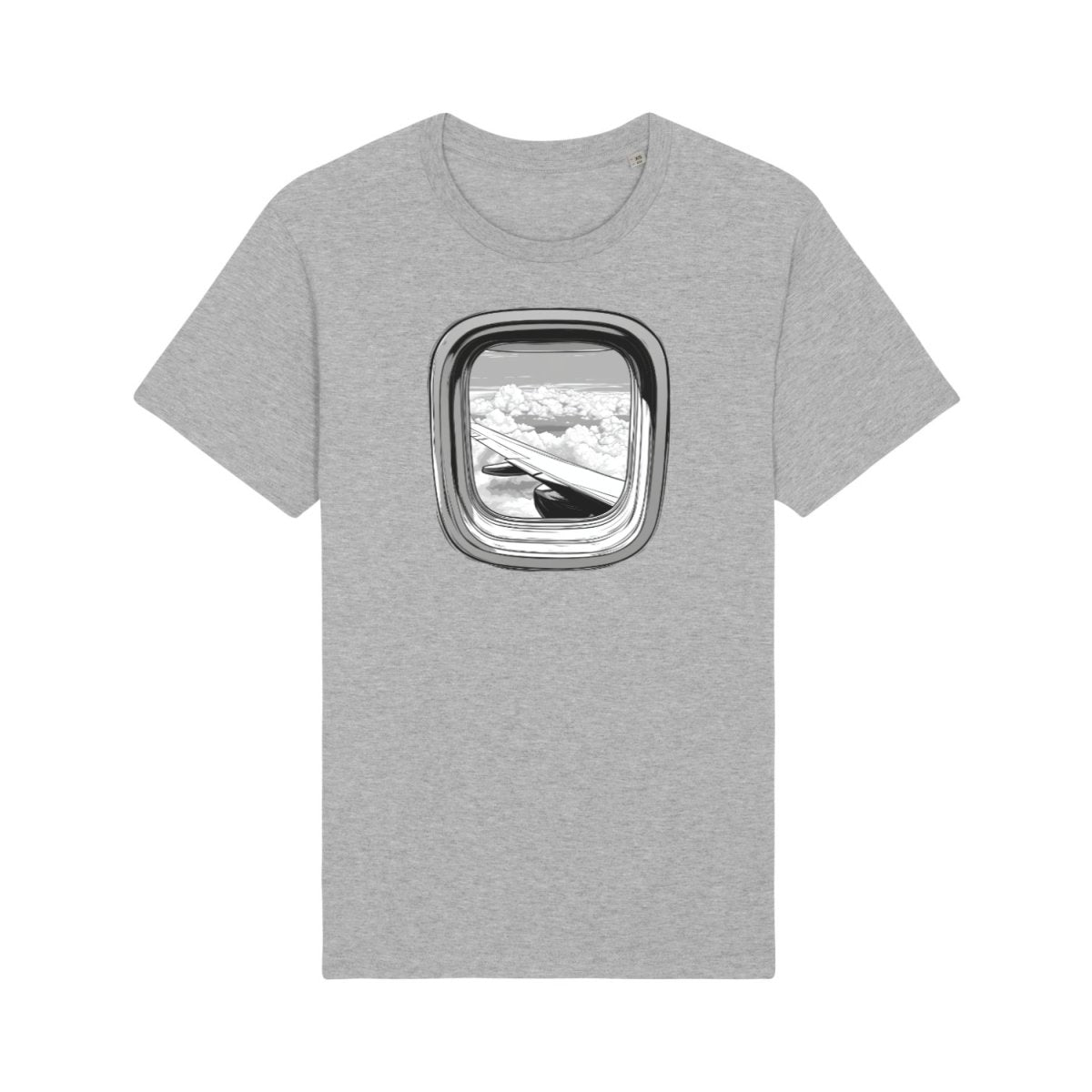 Flugzeugfenster Aussicht T-Shirt: Himmel Panorama - bei HappyHugPixels