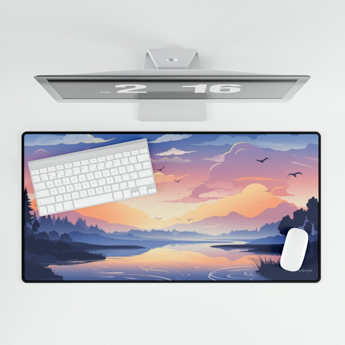 Flusslandschaft XXL Gaming Mauspad - Anti - Rutsch - Basis - Mousepad bei HappyHugPixels