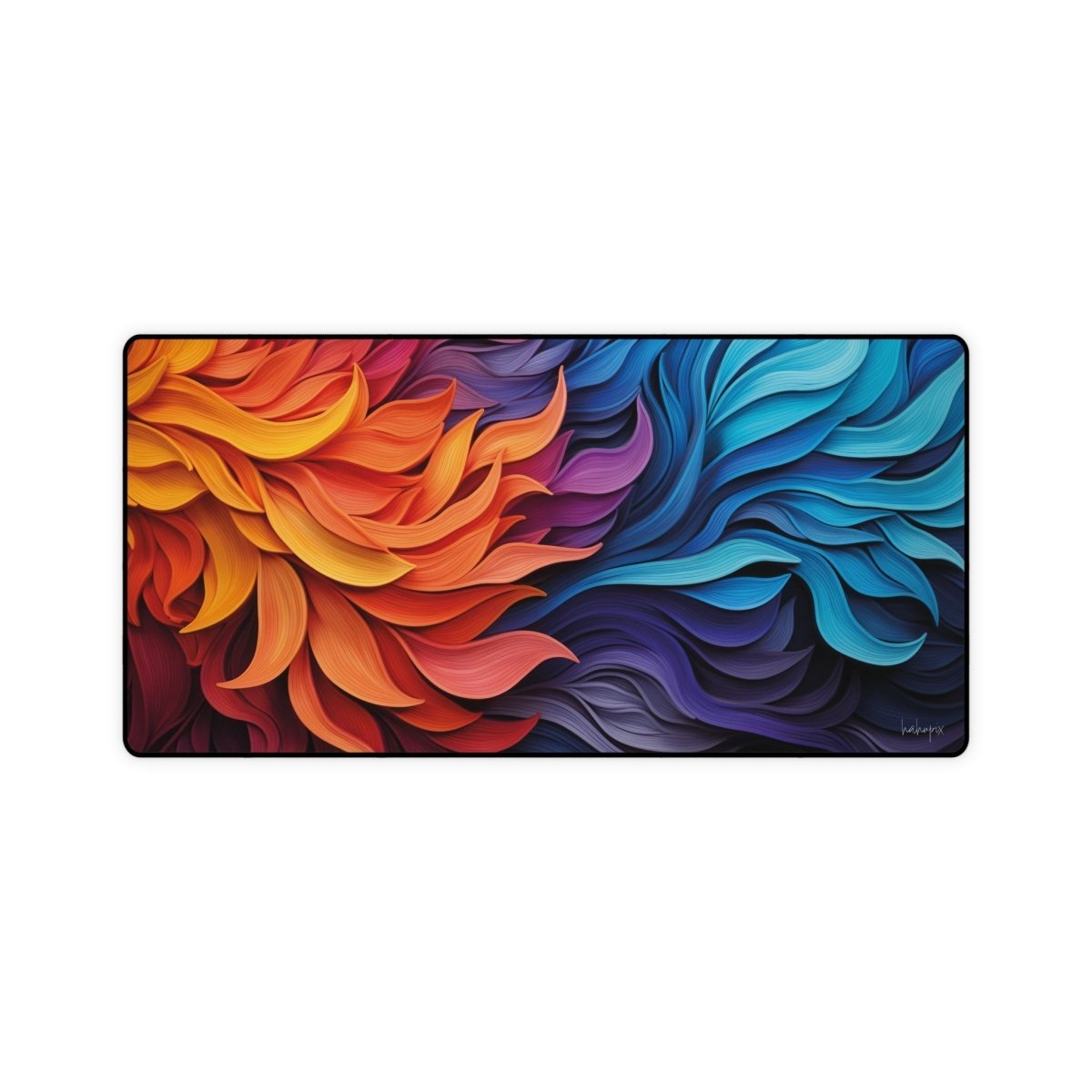 Forest Fire XXL Gaming Mauspad - Flammendes Laubdesign, Rutschfest - Mousepad bei HappyHugPixels