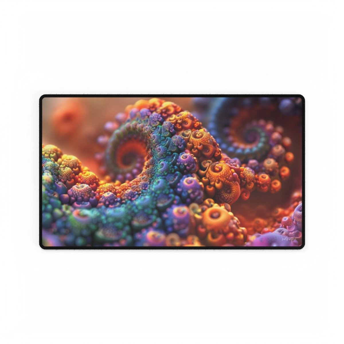 Fraktal Oktopus Gaming Mauspad - Kunstvolle Arbeitsfläche - HappyHugPixels