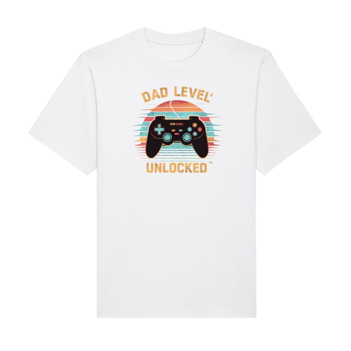 Freizeit T - Shirt Gamer Dad - "Dad Level Unlocked" - Retro - Design - T - Shirt bei HappyHugPixels