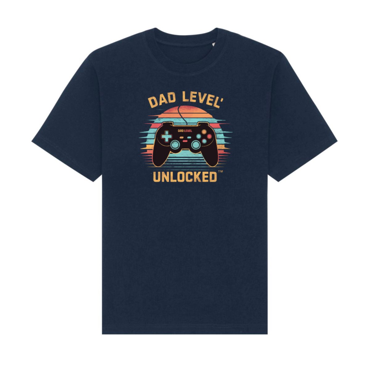 Freizeit T - Shirt Gamer Dad - "Dad Level Unlocked" - Retro - Design - T - Shirt bei HappyHugPixels