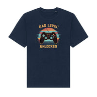 Freizeit T - Shirt Gamer Dad - "Dad Level Unlocked" - Retro - Design - T - Shirt bei HappyHugPixels