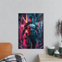 Gaming Poster Cyber - Punk Krieger - Matt und Glänzend - Poster bei HappyHugPixels