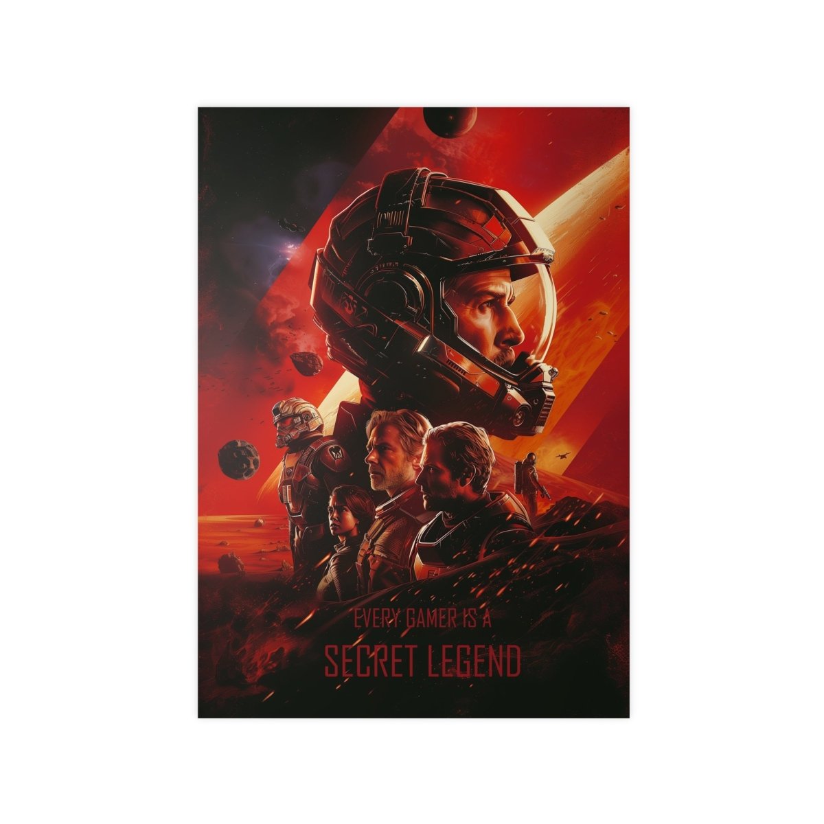 Legend Gaming Poster - "Every Gamer is a secret legend" KI Bild - Poster bei HappyHugPixels