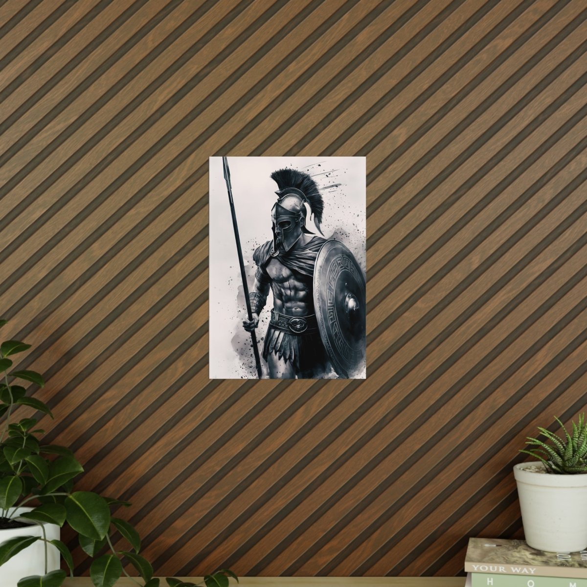 Gaming Poster Spartaner - Epischer Krieger in Action - Photopaper - Poster bei HappyHugPixels