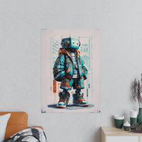 Gaming Robot Poster – Futuristischer Cyborg im Streetwear - Look - Poster bei HappyHugPixels