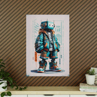 Gaming Robot Poster – Futuristischer Cyborg im Streetwear - Look - Poster bei HappyHugPixels