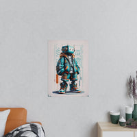 Gaming Robot Poster – Futuristischer Cyborg im Streetwear - Look - Poster bei HappyHugPixels