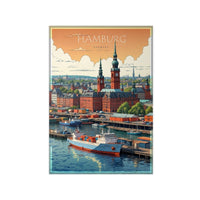 Hamburg Landungsbrücken - Travelposter für Entdecker - Poster bei HappyHugPixels