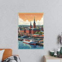 Hamburg Landungsbrücken - Travelposter für Entdecker - Poster bei HappyHugPixels